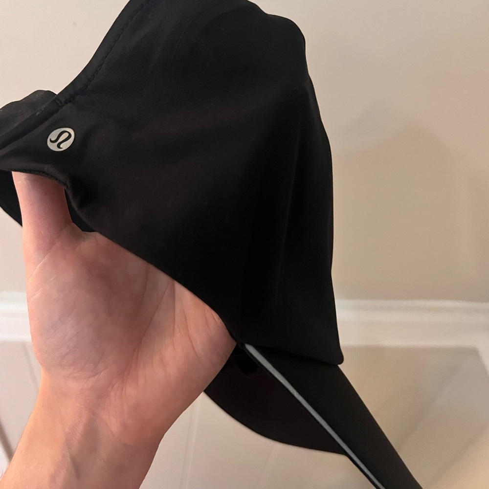 Lululemon Black Fast and Free Ponytail Running Hat